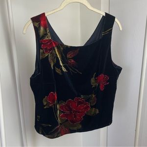 Vintage Square Neck Velvet Top